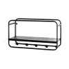3S. x Home garderobe murale en tube d'acier laqué noir, New