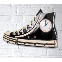 3S. x Home Garderobe murale et horloge basket noire en métal laqué Best