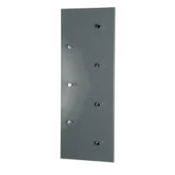 3S. x Home Garderobe murale grise 7 crochets métal Hot