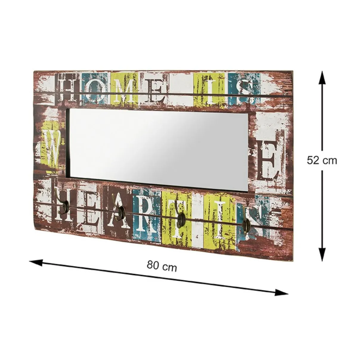 3S. x Home Garderobe murale Home multicolore 4 crochets Outlet