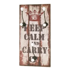 3S. x Home Garderobe murale Keep Cool marron 4 crochets Outlet