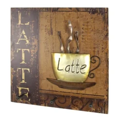 3S. x Home Garderobe murale Latte avec 3 crochets Discount