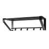 3S. x Home garderobe murale métal époxy noir 5 crochets Best