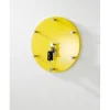 3S. x Home Garderobe murale ronde jaune 7 crochets acier chromé New