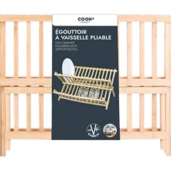 3S. x Home Égouttoir à vaisselle en bambou SEATA Best