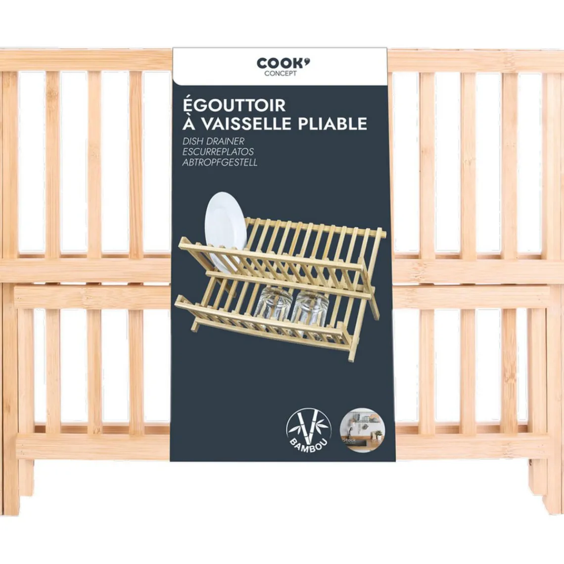 3S. x Home Égouttoir à vaisselle en bambou SEATA Best