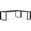 ALTEREGO Grand bureau de direction en angle 'XLINE' en bois noir Best