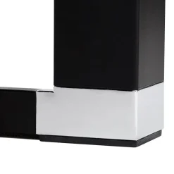 ALTEREGO Grand bureau de direction en angle 'XLINE' en bois noir Best