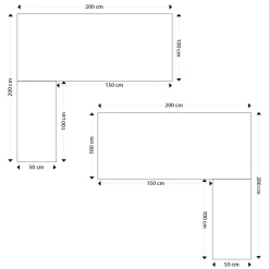 ALTEREGO Grand bureau de direction en angle 'XLINE' en bois noir Best