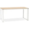 ALTEREGO Grand bureau de direction droit 'XLINE' 200 en bois finition naturelle et structure blanche Clearance