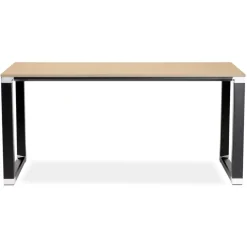 ALTEREGO Grand bureau de direction droit 'XLINE' 200 en bois finition naturelle et structure noire Online