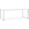 ALTEREGO Grand bureau de direction droit 'XLINE' en verre blanc