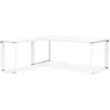 ALTEREGO Grand bureau de direction en angle 'XLINE' en bois blanc Hot