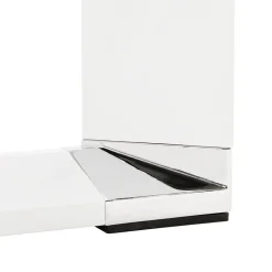 ALTEREGO Grand bureau de direction en angle 'XLINE' en bois finition Noyer et structure blanche Online