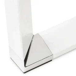 ALTEREGO Grand bureau de direction en angle 'XLINE' en bois finition Noyer et structure blanche Online