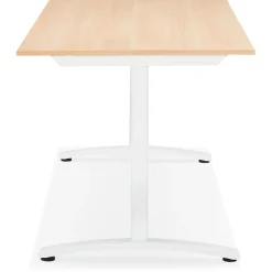 ALTEREGO Grand bureau droit 'CRYPTO' en bois finition naturelle Sale