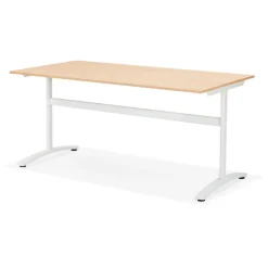 ALTEREGO Grand bureau droit 'CRYPTO' en bois finition naturelle Sale