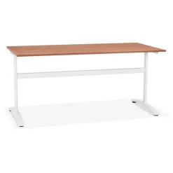 ALTEREGO Grand bureau droit 'CRYPTO' en bois finition Noyer Online