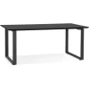 ALTEREGO Grand bureau droit de direction 'GIMINI' en bois et métal noir Clearance