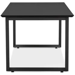 ALTEREGO Grand bureau droit de direction 'GIMINI' en bois et métal noir Clearance