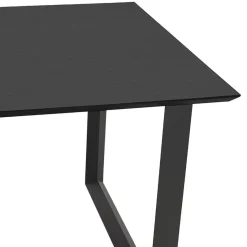 ALTEREGO Grand bureau droit de direction 'GIMINI' en bois et métal noir Clearance