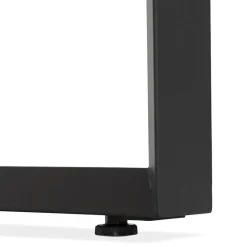 ALTEREGO Grand bureau droit de direction 'GIMINI' en bois et métal noir Clearance