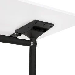 ALTEREGO Grand bureau pliable 'FLEXO' blanc sur roulettes Discount