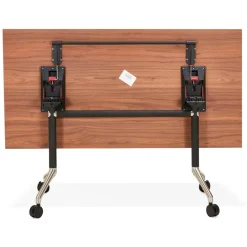 ALTEREGO Grand bureau pliable 'FLEXO' sur roulettes en bois finition Noyer Online