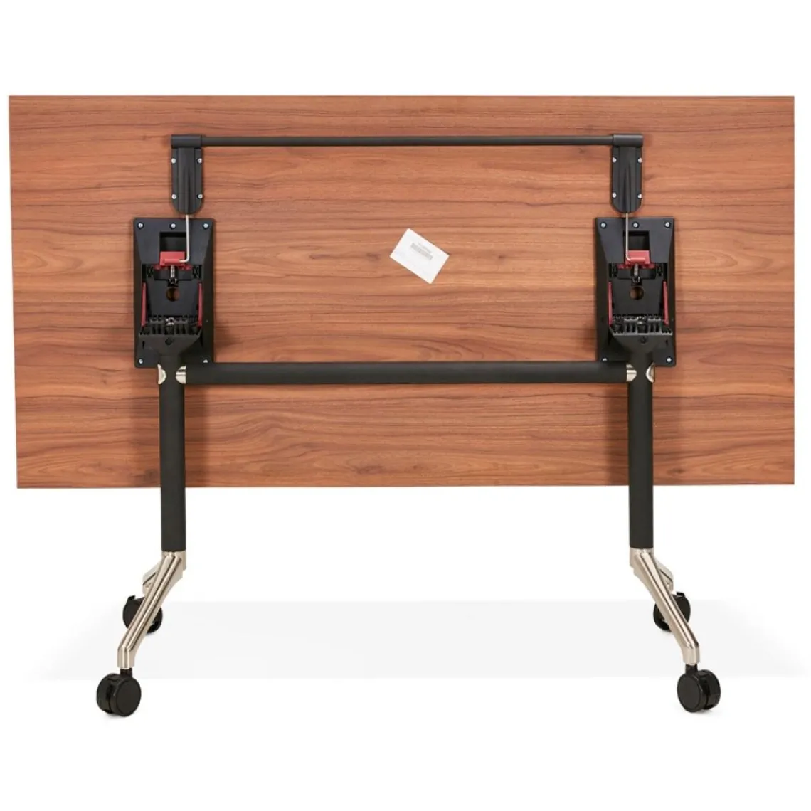 ALTEREGO Grand bureau pliable 'FLEXO' sur roulettes en bois finition Noyer Online