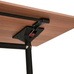 ALTEREGO Grand bureau pliable 'FLEXO' sur roulettes en bois finition Noyer Online