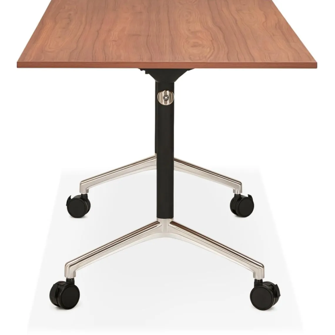 ALTEREGO Grand bureau pliable 'FLEXO' sur roulettes en bois finition Noyer Online