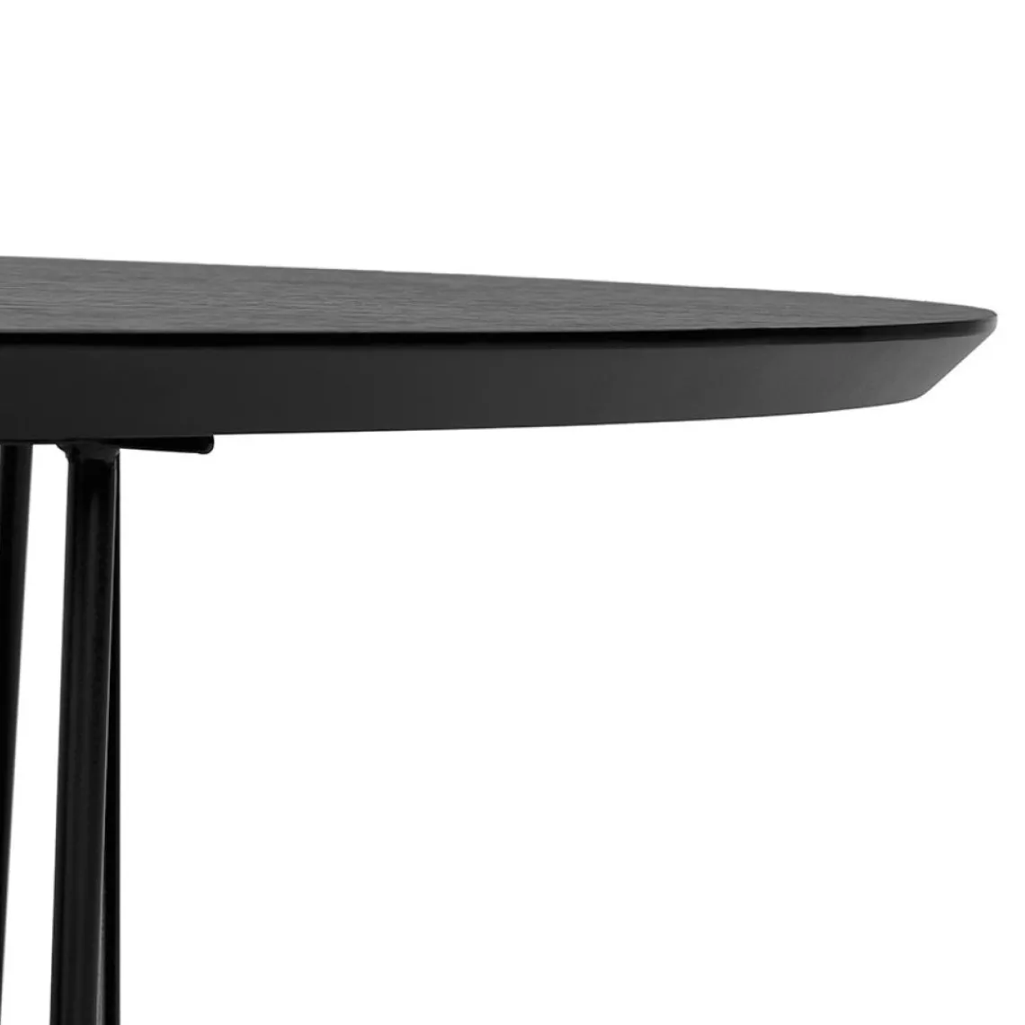 ALTEREGO Grande table basse de salon 'ELYPSE' en bois et métal noir Discount