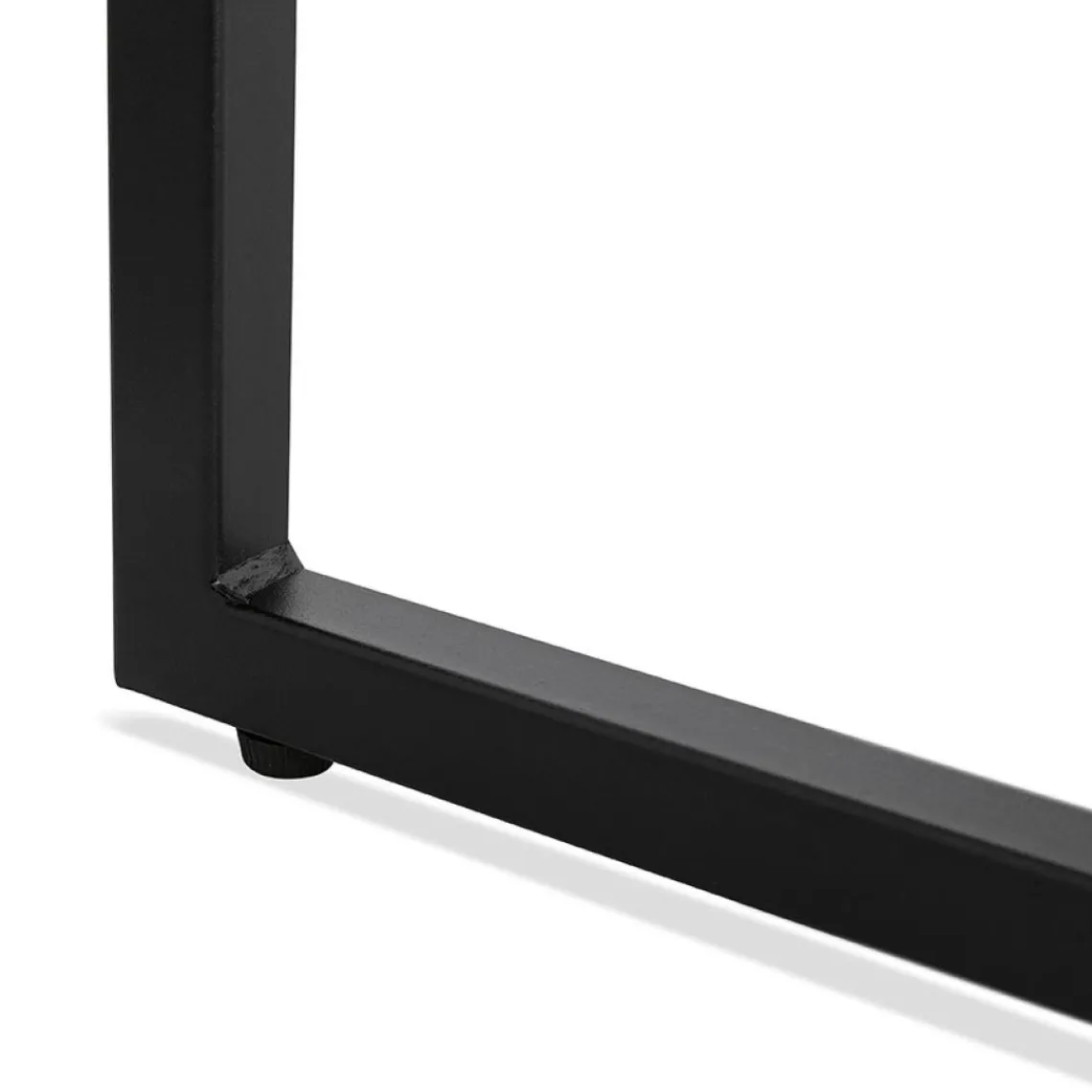 ALTEREGO Grande table basse style industriel 'TRIBECA' en bois finition naturelle et métal noir Sale