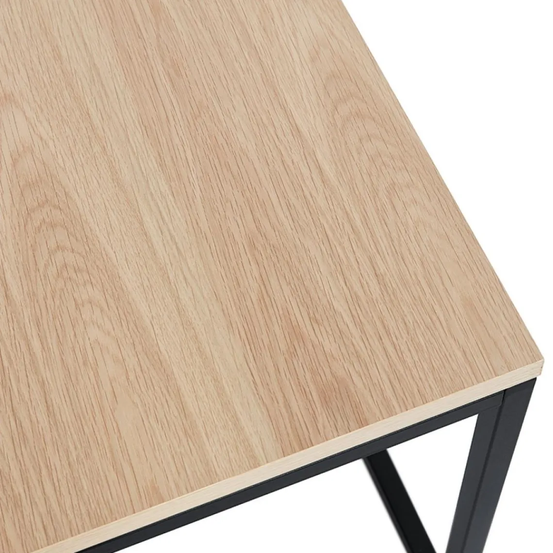 ALTEREGO Grande table basse style industriel 'TRIBECA' en bois finition naturelle et métal noir Sale