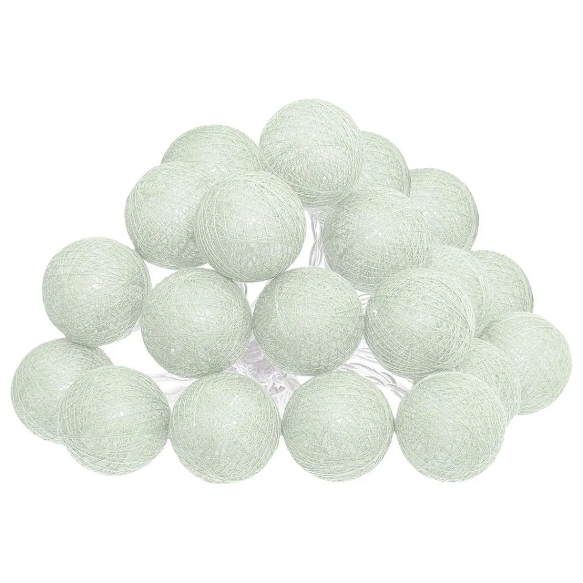3S. x Home Guirlande LED, 20 boules, vert céladon Sale
