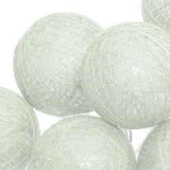 3S. x Home Guirlande LED, 20 boules, vert céladon Sale