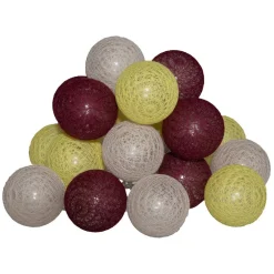 3S. x Home Guirlande Led Secteur 20 Boules Assortiments de 6 Boites Violet, , Gris Jaune Clearance