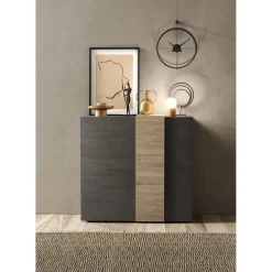 3S. x Home Highboard 2 portes en panneaux de particules Clearance