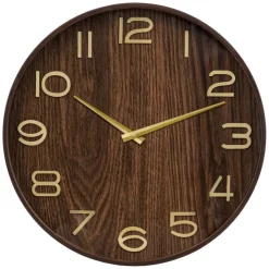 3S. x Home Horloge Ivana Bois foncé Marron Clearance