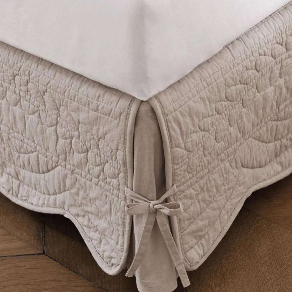 Becquet Housse cache-sommier en BOUTIS BAILLARG ficelle Beige Discount