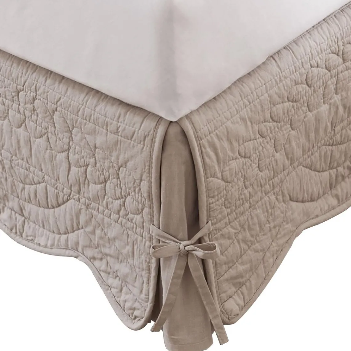 Becquet Housse cache-sommier en BOUTIS BAILLARG ficelle Beige Discount