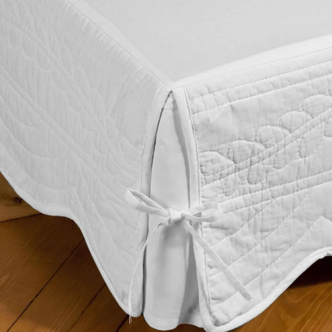 Becquet Housse cache-sommier en BOUTIS BAILLARG beige écru Blanc Clearance
