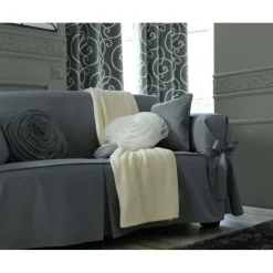 Becquet Housse de canapé à nouettes - Gris Discount