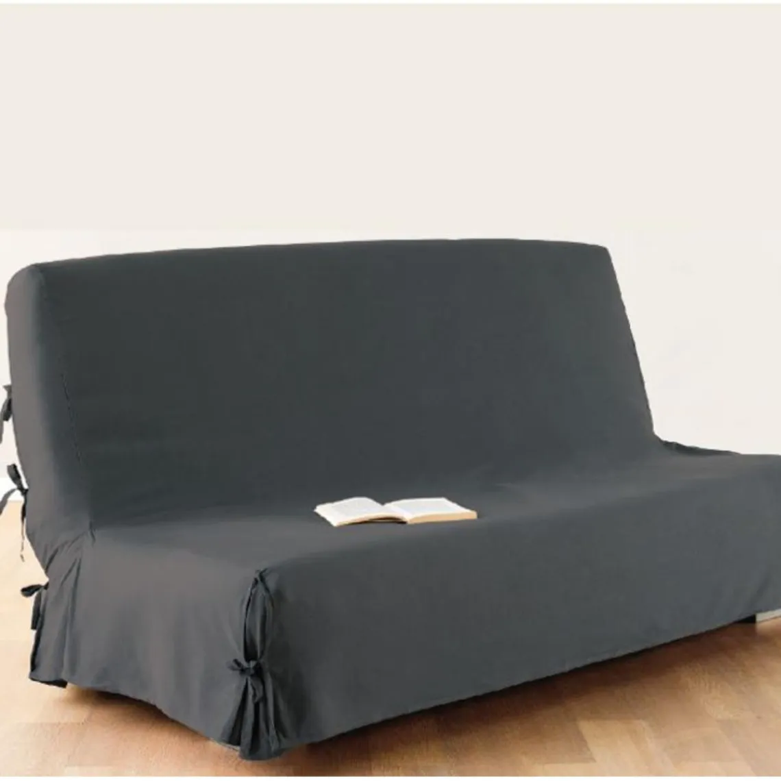 3S. x Home Housse de clic clac 140x200 - grise foncée Gris foncé