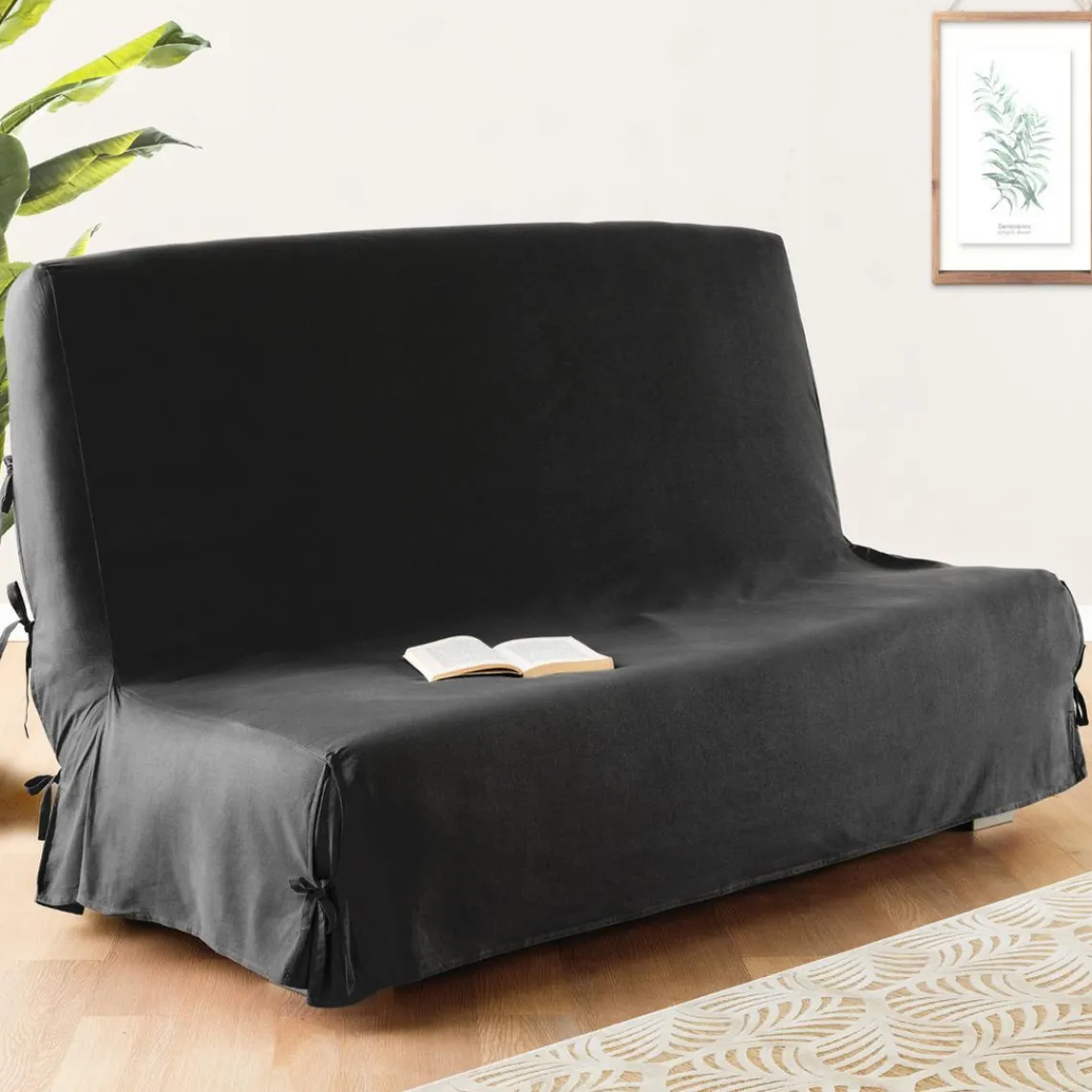 3S. x Home Housse de clic clac 140x200 - grise foncée Gris foncé