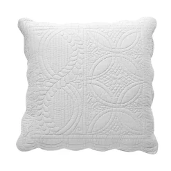 Becquet Housse de coussin boutis en coton BAILLARGUES blanc Outlet
