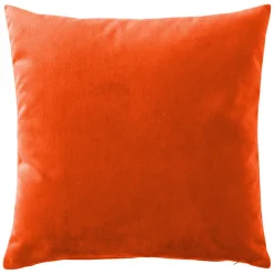 3S. x Collection (Nos Imprimés) Housse de coussin lin lavé - orange Discount