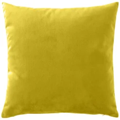 3S. x Collection (Nos Imprimés) Housse de coussin lin lavé - jaune Hot