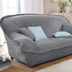 Becquet Housse fauteuil, canapé en microfibre- Gris Clearance