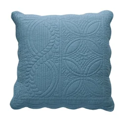 Becquet Housse oreiller en coton boutis 65x65 - bleu grisé Online